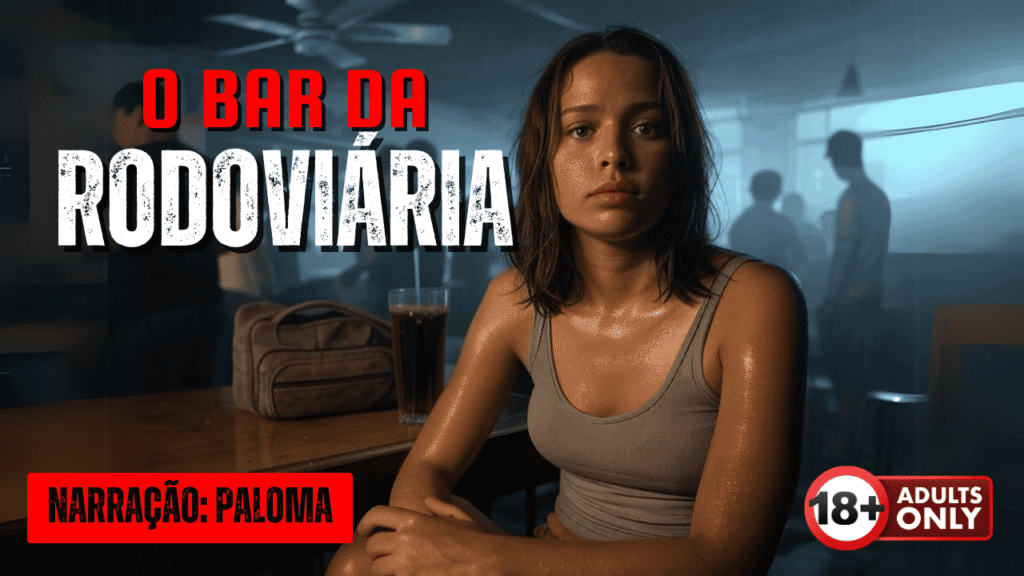 Jovem protagonista ao lado de um copo de coca cola, dentro de um bar em uma rodoviaria, acesse esse contos erotico, contoserotico, contos eróticos clicando no centro da imagem e ouça a esse conto erótico.